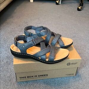 Clarks Blue Strappy Sandals